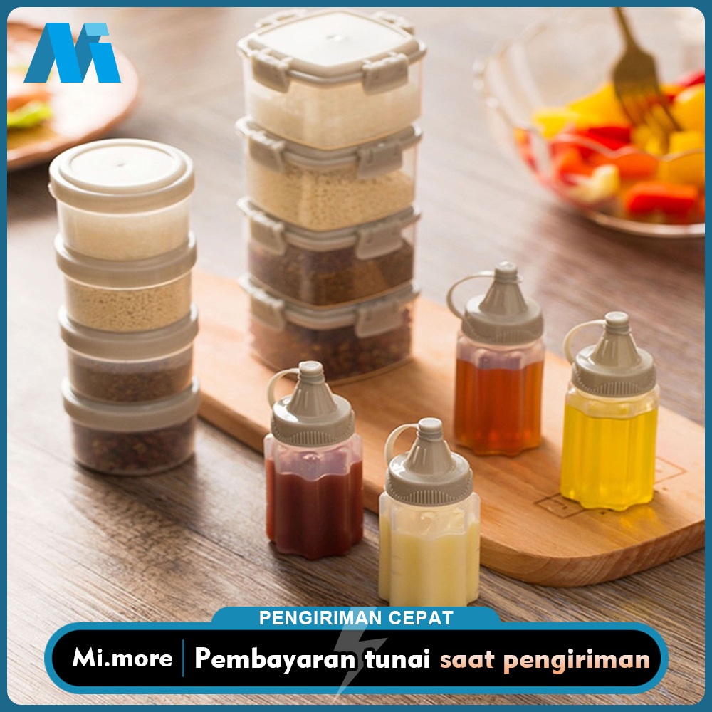 Jual Mi.more 4pcs/Set Mini Holder Botol Set Selai Saus Transparan Botol ...