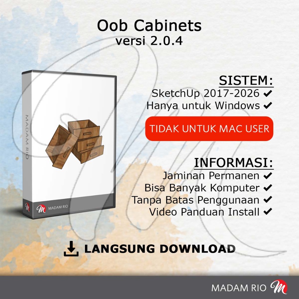 Oob Cabinets v2.0.4 Plugin SketchUp Full Versi Permanen