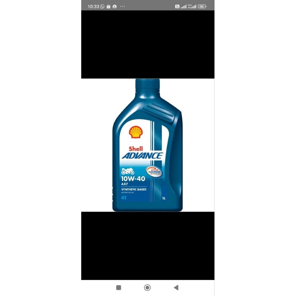 Jual OLI SHELL ADVANCE 10W 40 4 TAK FULL SYNTHETIC 1 LITER | Shopee ...