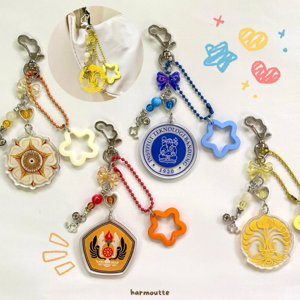 Jual (Bisa custom logo lain) Keychain Bag Charm Akrilik Logo ...