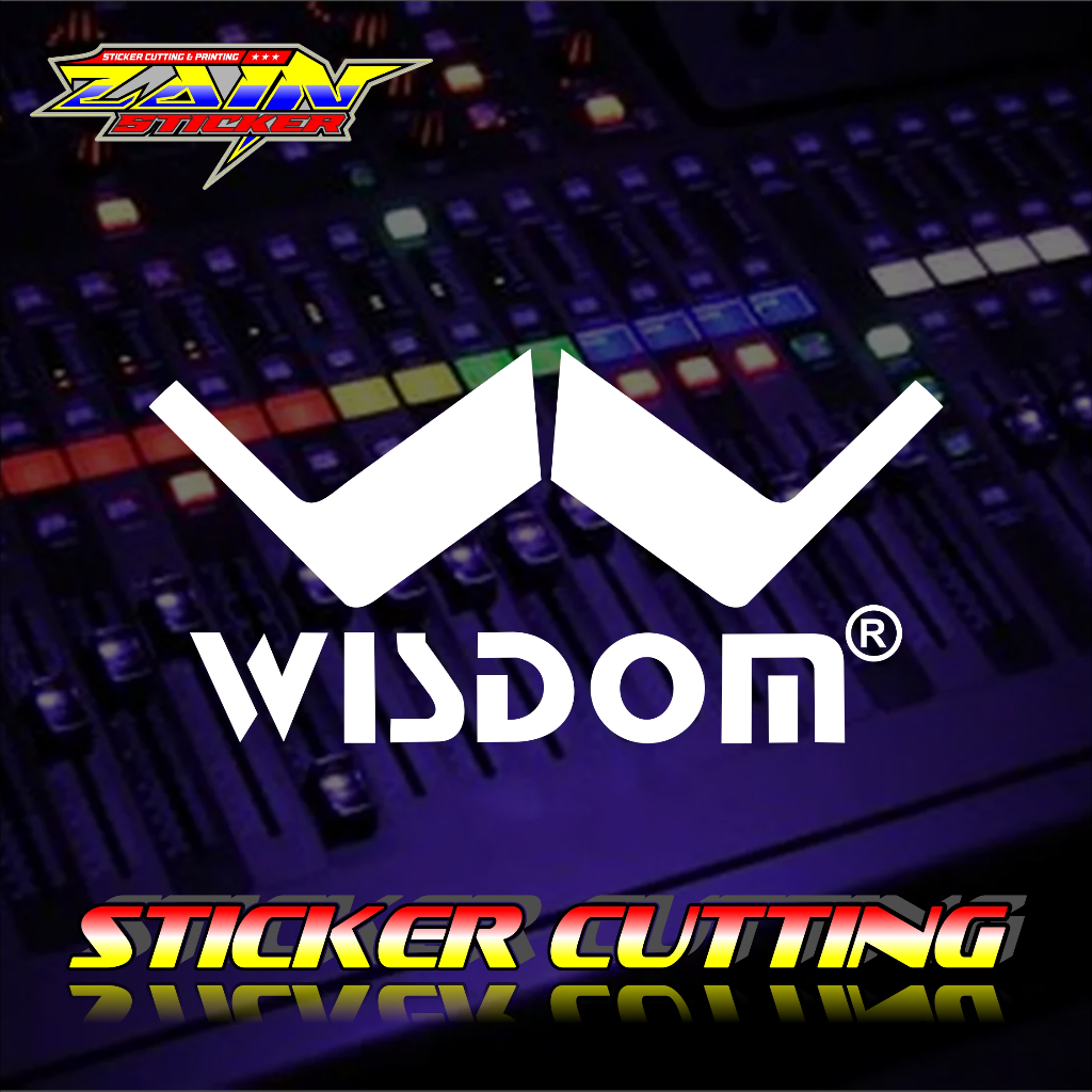 Jual cutting sticker hardcase box sound system wisdom.stiker label ...
