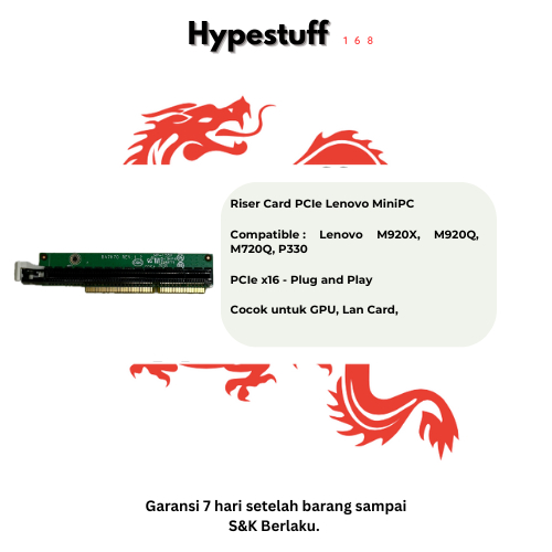 Jual Riser Card PCIe x16 untuk Lenovo ThinkCentre M920x M720q ...