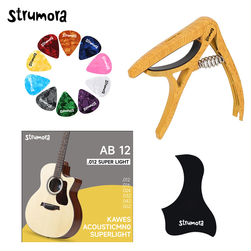 Jual STRUMORA Gitar Nilon Capo + String + Pilihan GuitarClamp ...