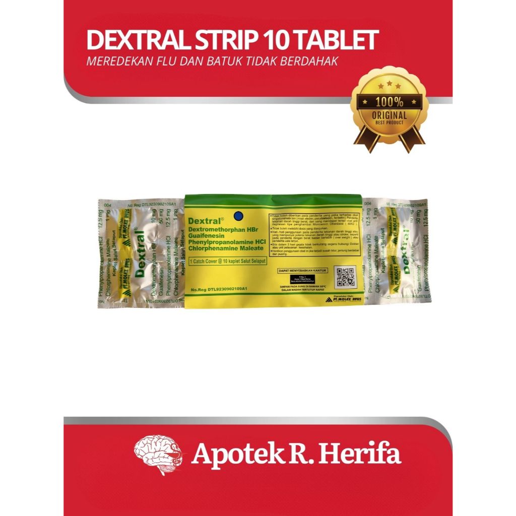 Jual Dextral Strip 10 Kaplet Mererdakan Flu Pilek Alergi Bersin Dan ...