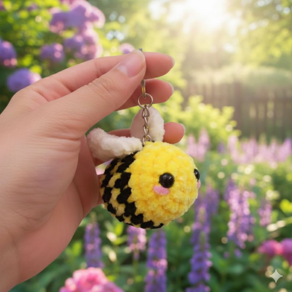 Jual amigurumi lebah /gantungan kunci rajut/ganci lebah /amigurumilucu ...