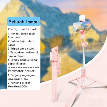 Valore 170CM Tongsis Tripod Bluetooth Selfie Stick Stainless Steel Tongsis Multifungsi Remote