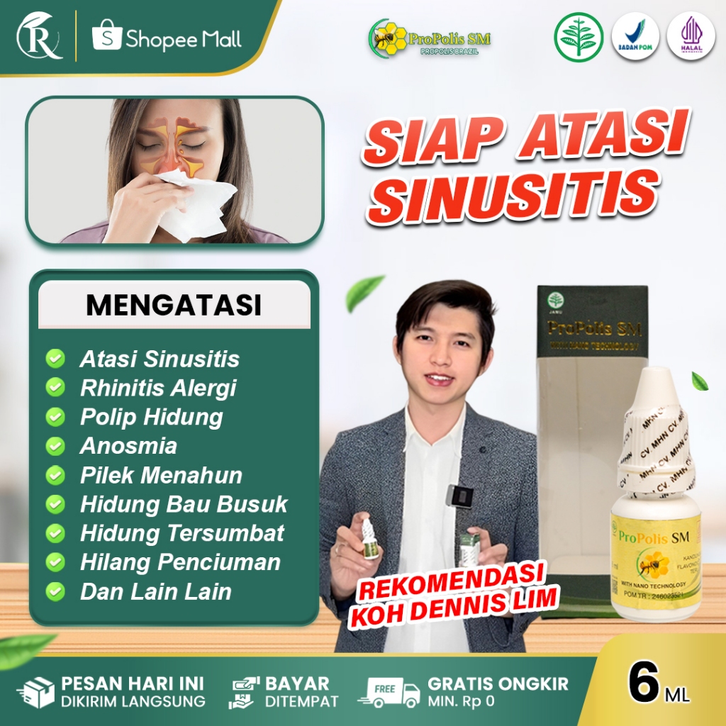 Jual Obat Sinusitis Rhinitis Polip Hidung Pilek Menahun Hidung ...