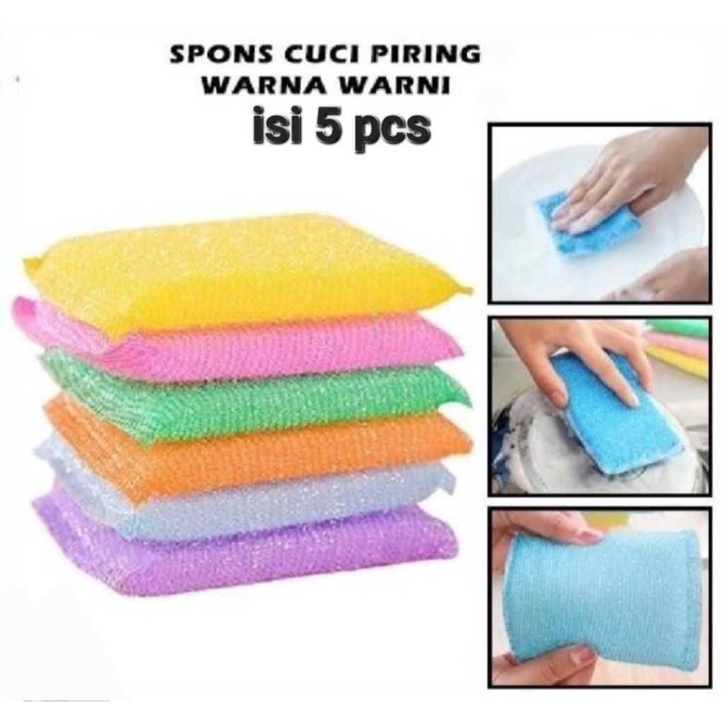 Jual 5 Pack Spons Cuci piring isi Dragon Premium quality | Shopee Indonesia