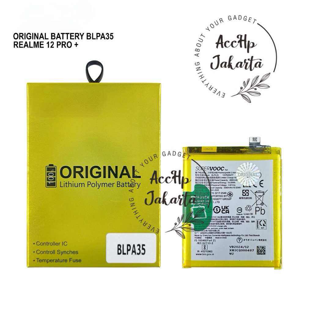Batterie De Rechange BLPA35 Premium Pour Realme 12 Pro / 12 Pro 5G - Neuf