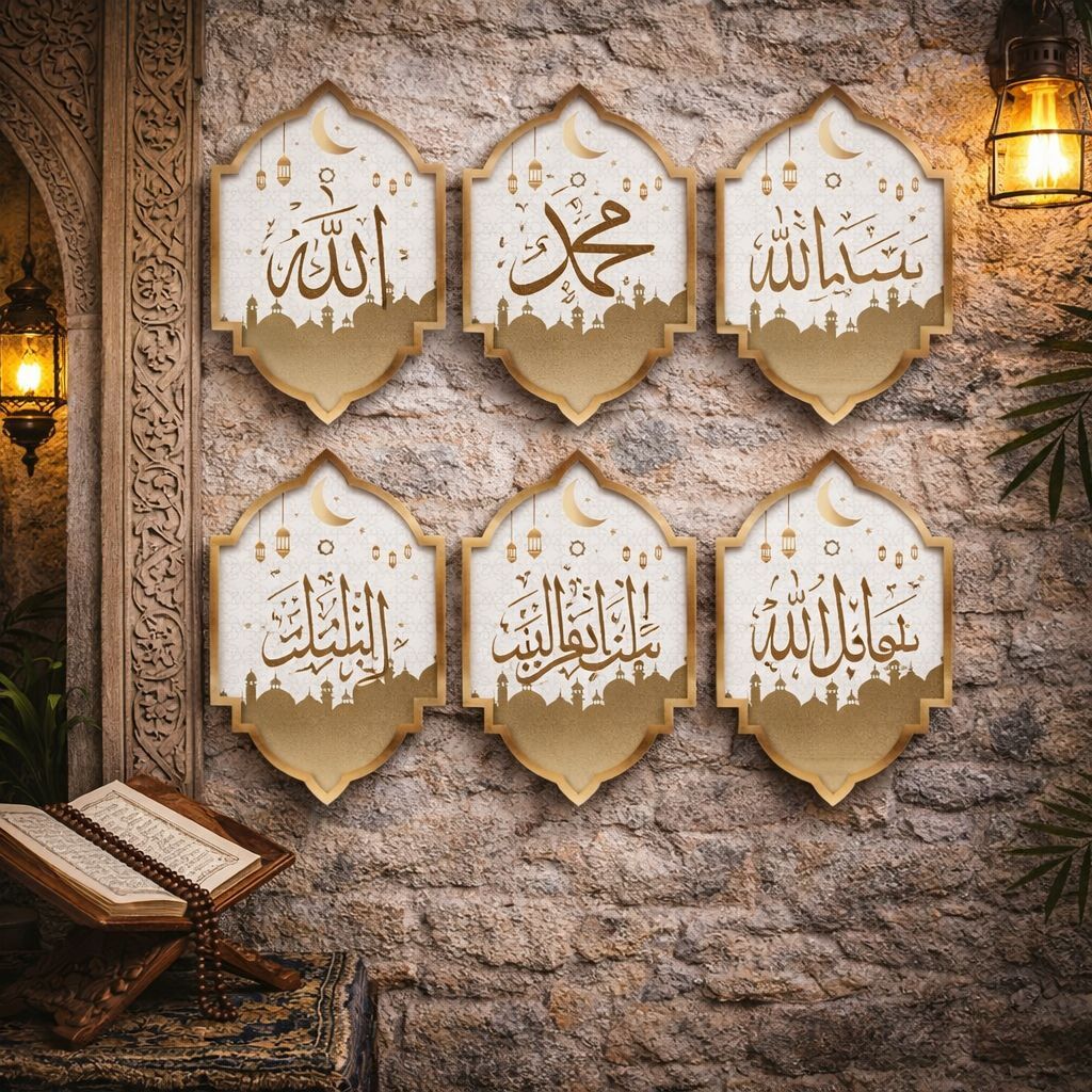 Psc Decor Hiasan Dinding Walldecor Kaligrafi Aesthetic 15x24 cm Dekorasi Ruangan Rumah Shabbychic