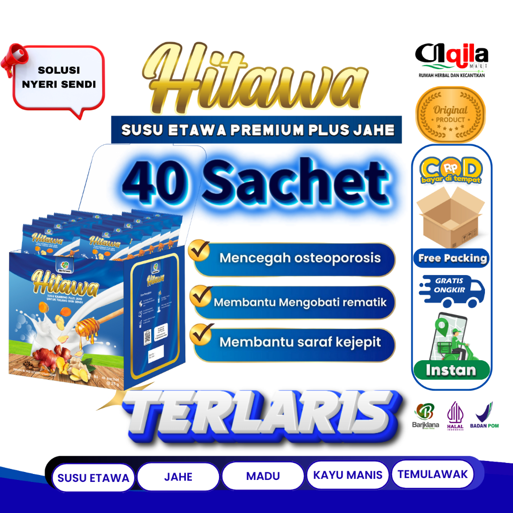 Jual 1 Box 40 Sachet Hitawa Susu Kambing Etawa Plus Jahe Herbal Sendi ...