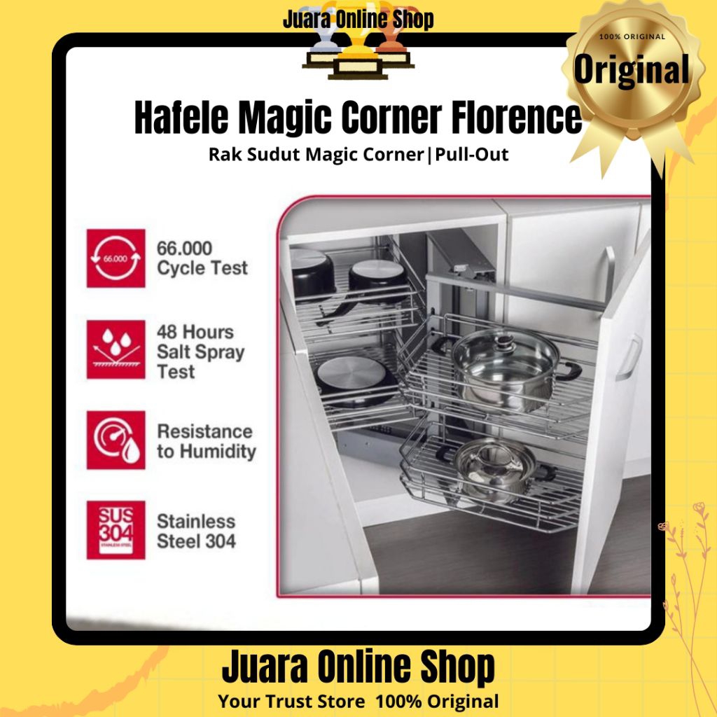Jual HAFELE MAGIC CORNER FLORENCE SERIES - RAK SUDUT DAPUR LEFT RIGHT ...