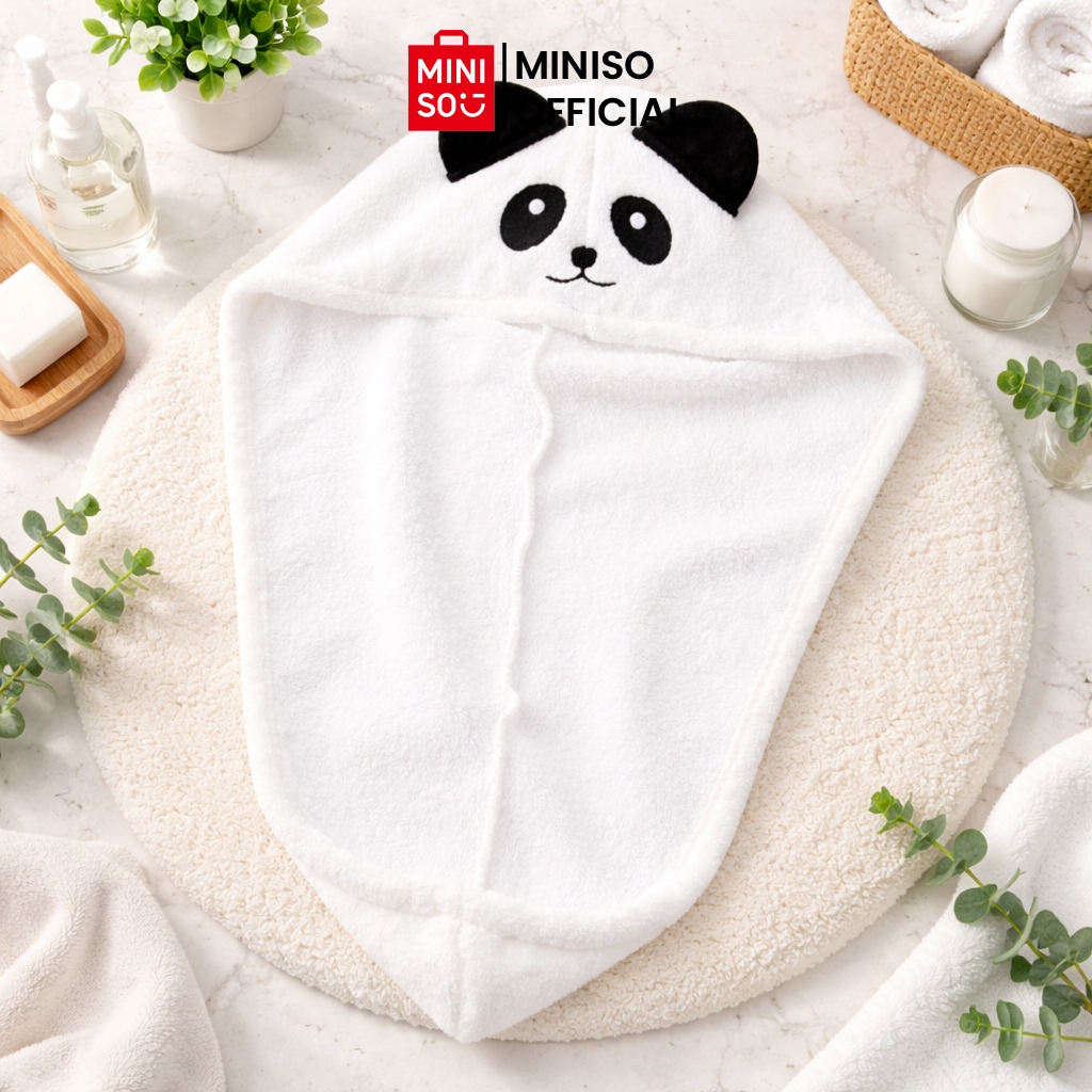 Jual MINISO Soft Series Animal Hair Towel Wrap Handuk Pengering Rambut ...