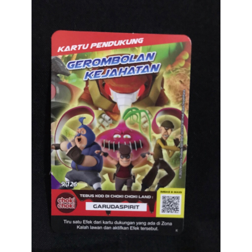 Jual Kartu Boboiboy GEROMBOLAN KEJAHATAN 9/126 Kartu Boboiboy Choki ...