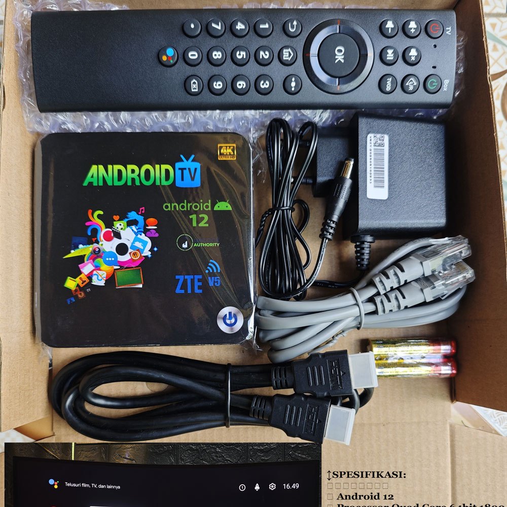 Android TV ZTe-V5 B86OH (Spesifikasi Tertinggi diKelasnya)