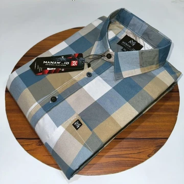 Kemeja Pria Lengan Pendek Motif Katun 027