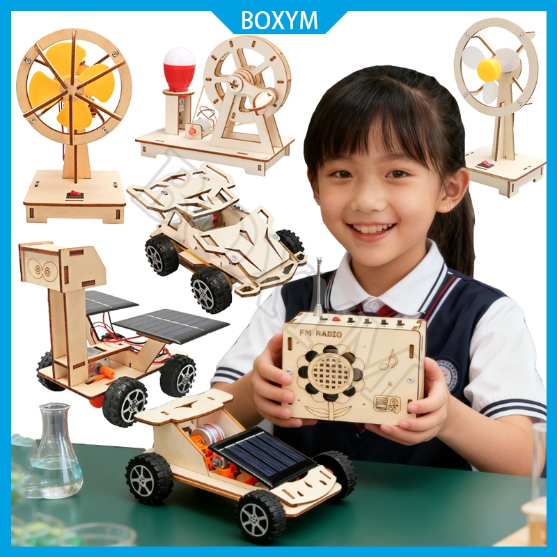 Jual Mainan Science Experiment DIY Kayu Puzzle Rakitan Generator Bohlam ...