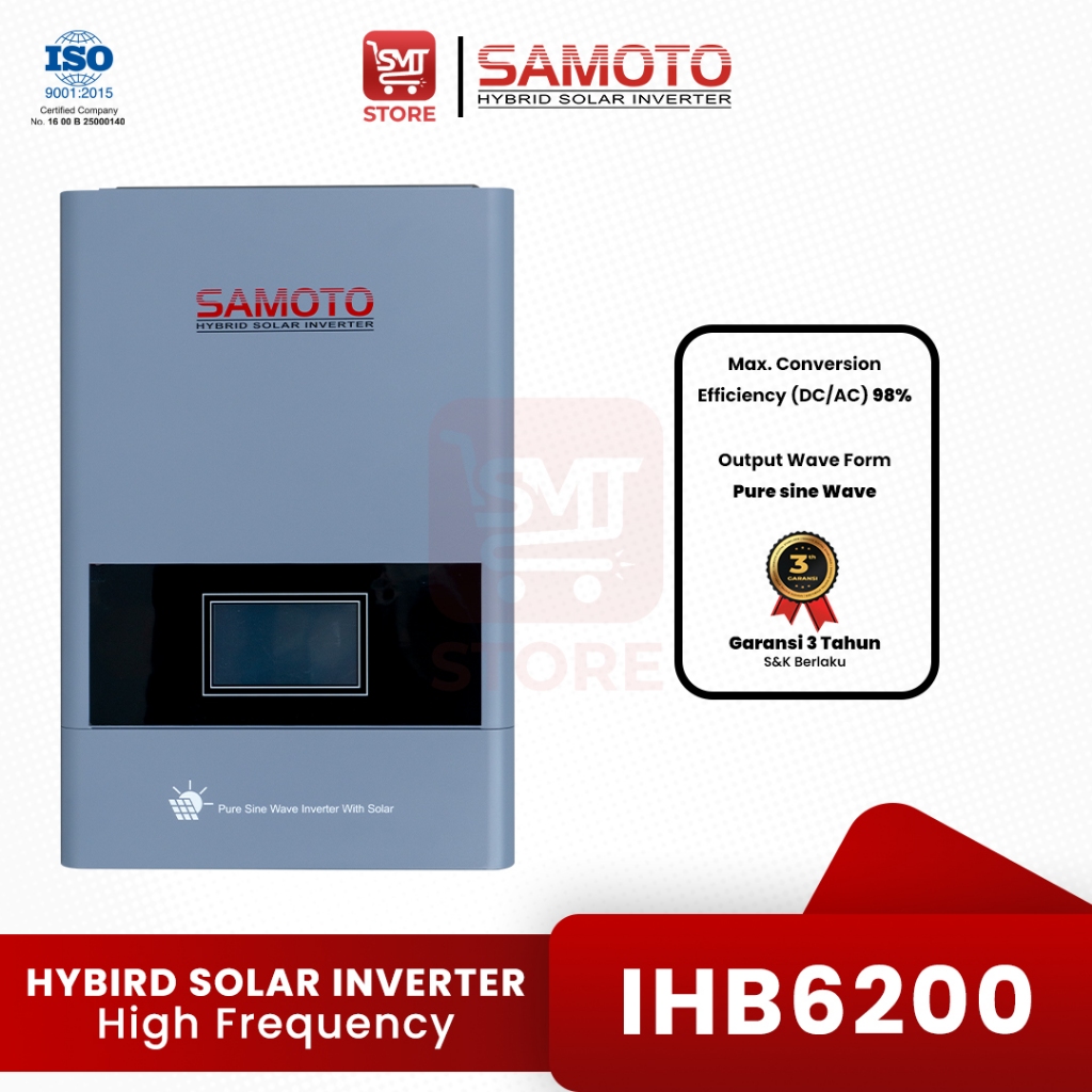 Jual SAMOTO Inverter Hybrid On Grid Off Grid Solar Inverter IHB6200 ...