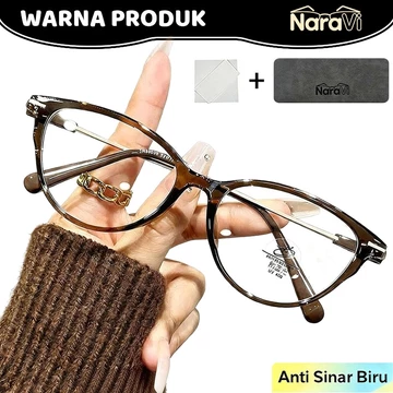 NaraVi Paket Lengkap 2in1 Kacamata Photochromic Anti Radiasi Kacamata Wanita Pria Sunglasses