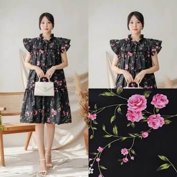 Gg Dolly Dress Rempel Susun Wanita Dress Balon Wanita