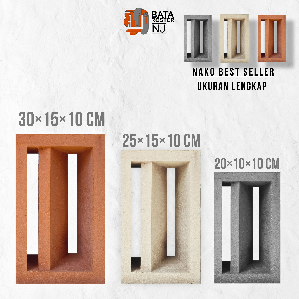 Jual BATA ROSTER NJ - Roster Beton Nako Panjang Minimalis - Nako Dua ...