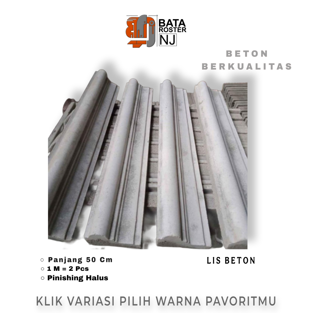Jual BATA ROSTER NJ - lis Profil Beton, Lisplang Beton, Ornamen Vilar ...
