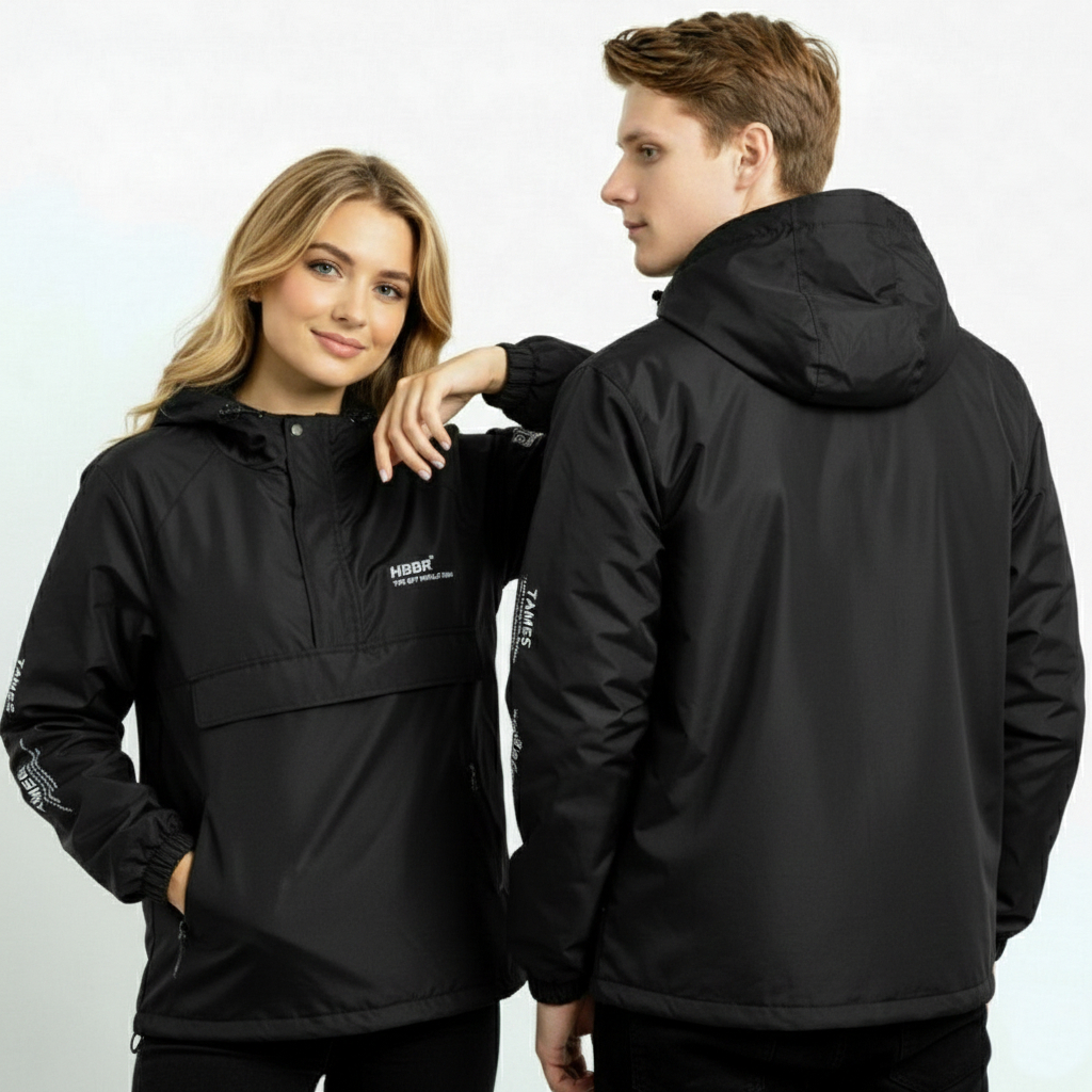 Jual Jaket Cagoule Pria Hitam Anorak Hoodie Techwear Streetwear ...