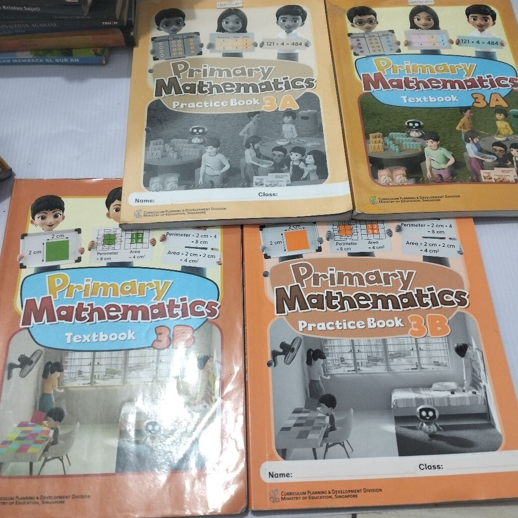 Jual PRIMARY MATHEMATICS TEXTBOOK 3A, 3B, PRACTICE BOOK 3A, 3B | Shopee ...