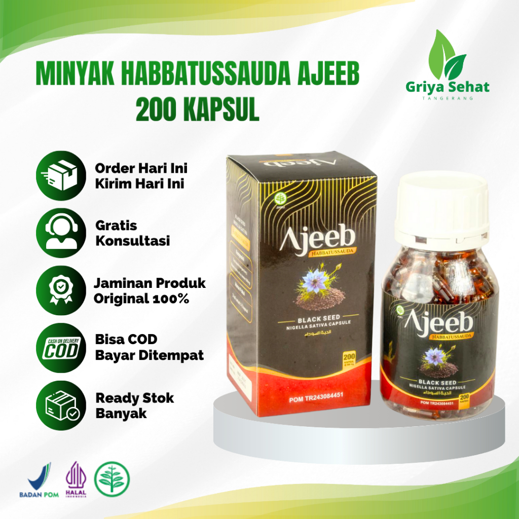 Jual Minyak Habbatussauda Ajeeb Minyak Habbasyi Jinten Hitam Isi 200 ...