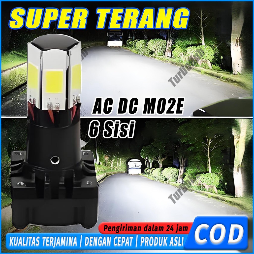 Lampu LED Motor H4 H6 3/6 Sisi 40W AC/DC – Bohlam Depan Utama Dengan Kipas Pendingin Cahaya Putih Super Terang