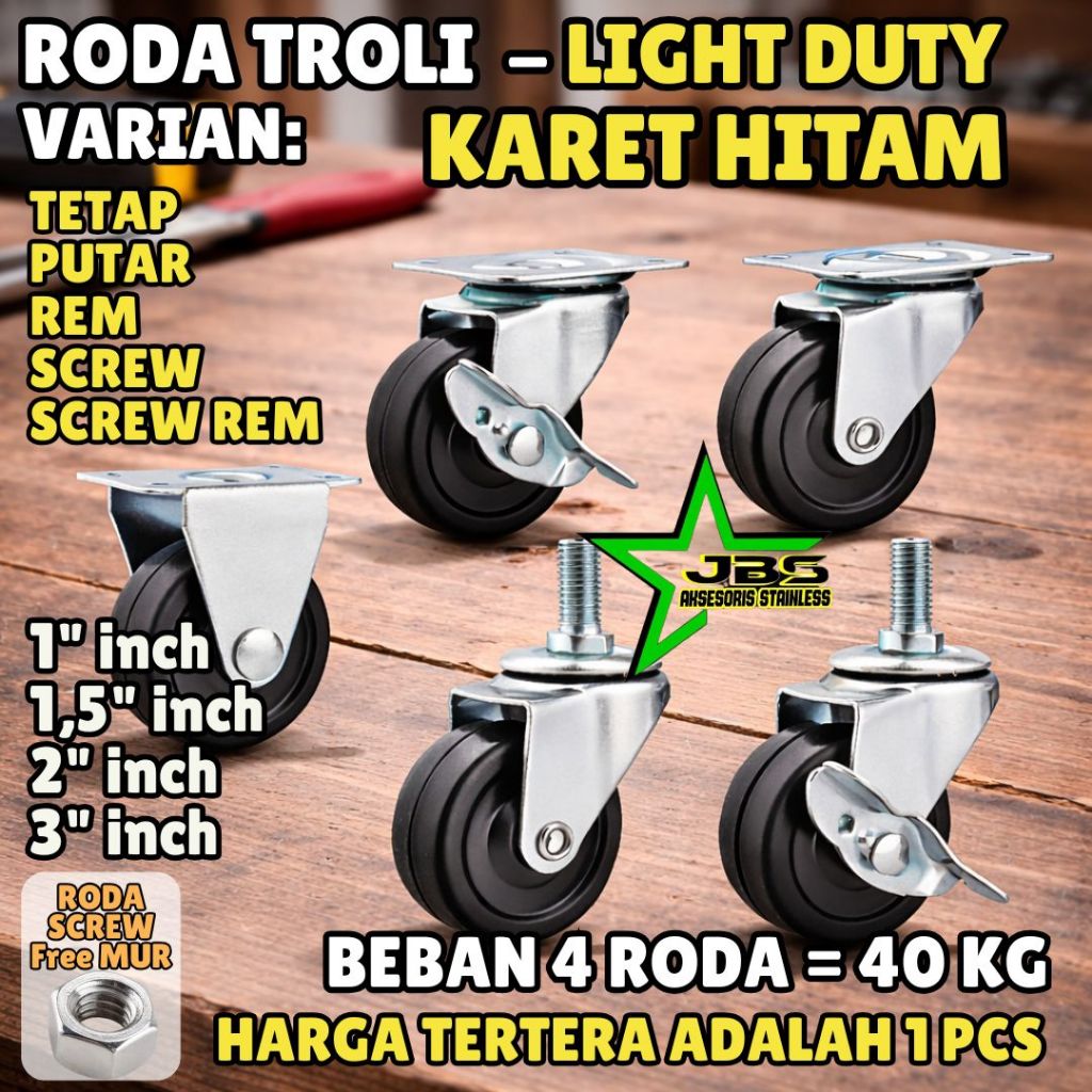 Jual RODA TROLLEY TROLI 1