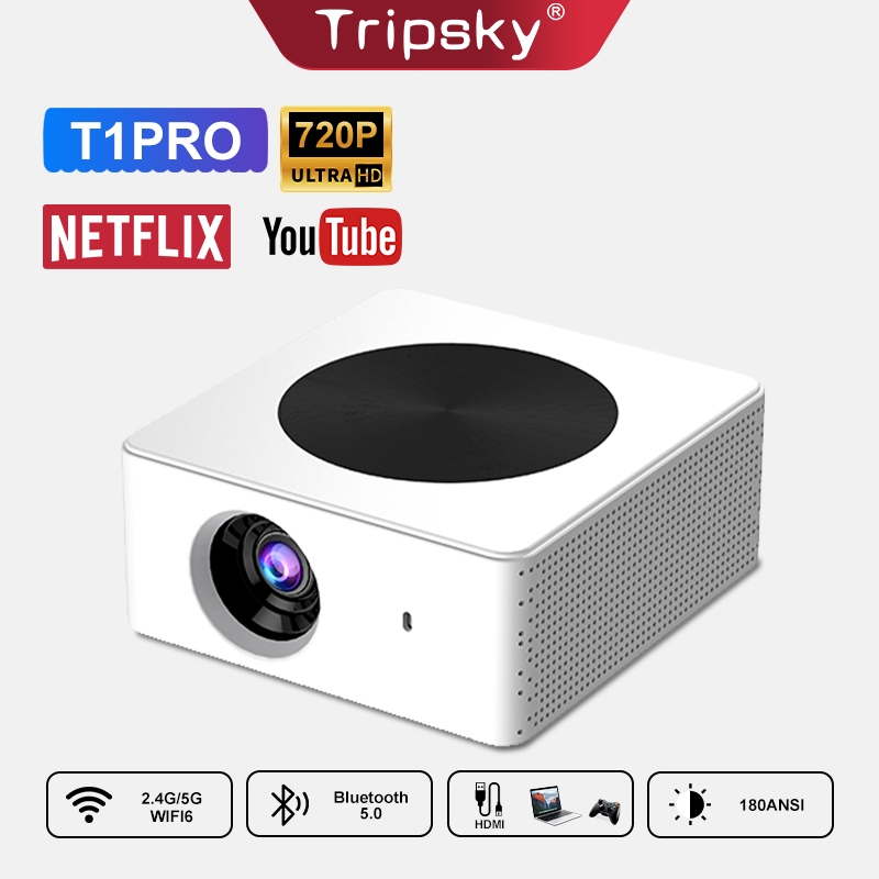 Jual Tripsky T1Pro Proyektor Android 13.0 OS Portable Smart Projector ...