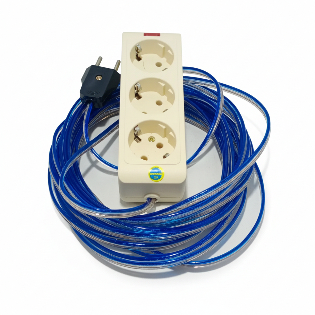Jual Kabel Olor Stop Kontak 2 Lubang 3 Lubang + Kabel 3 Meter 5 Meter ...