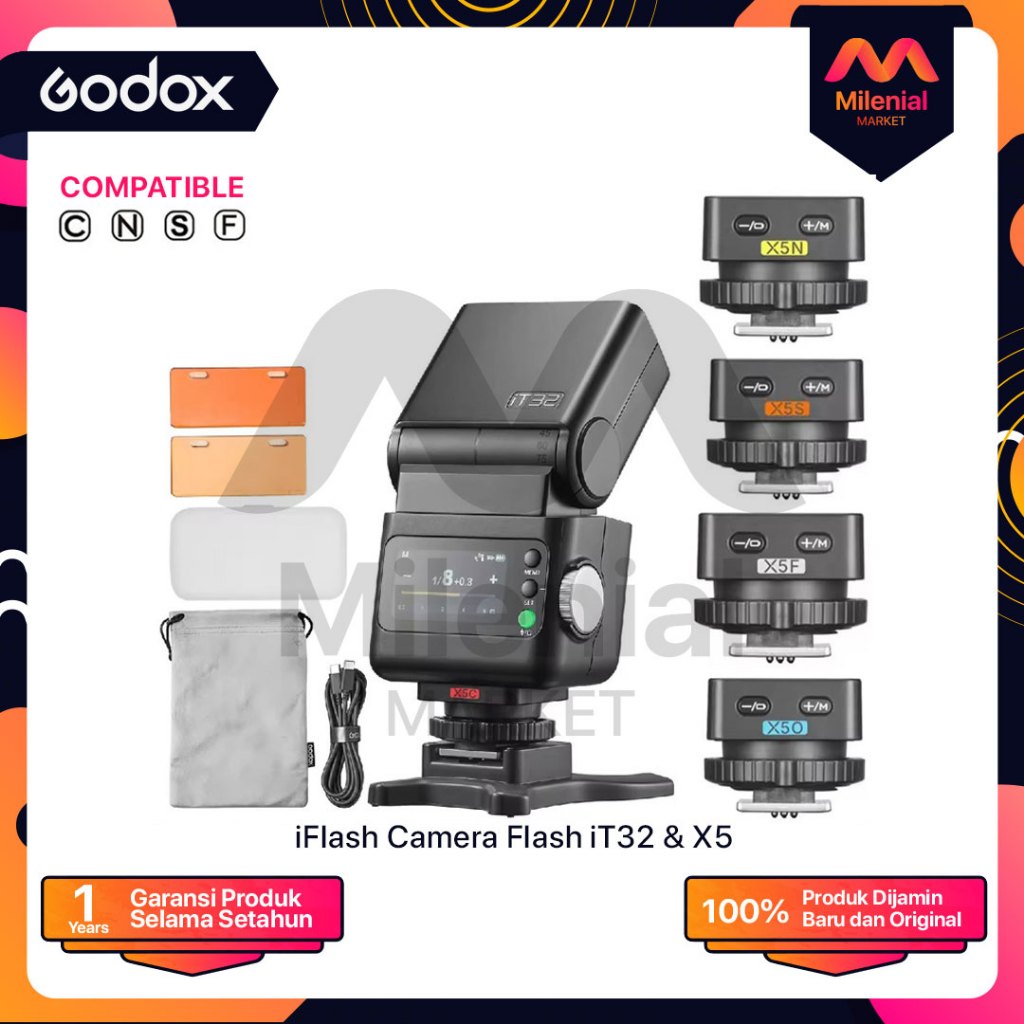 Jual Godox IT32 iFlash TTL Camera Flash Mini IT 32 Flash Kamera Godox ...