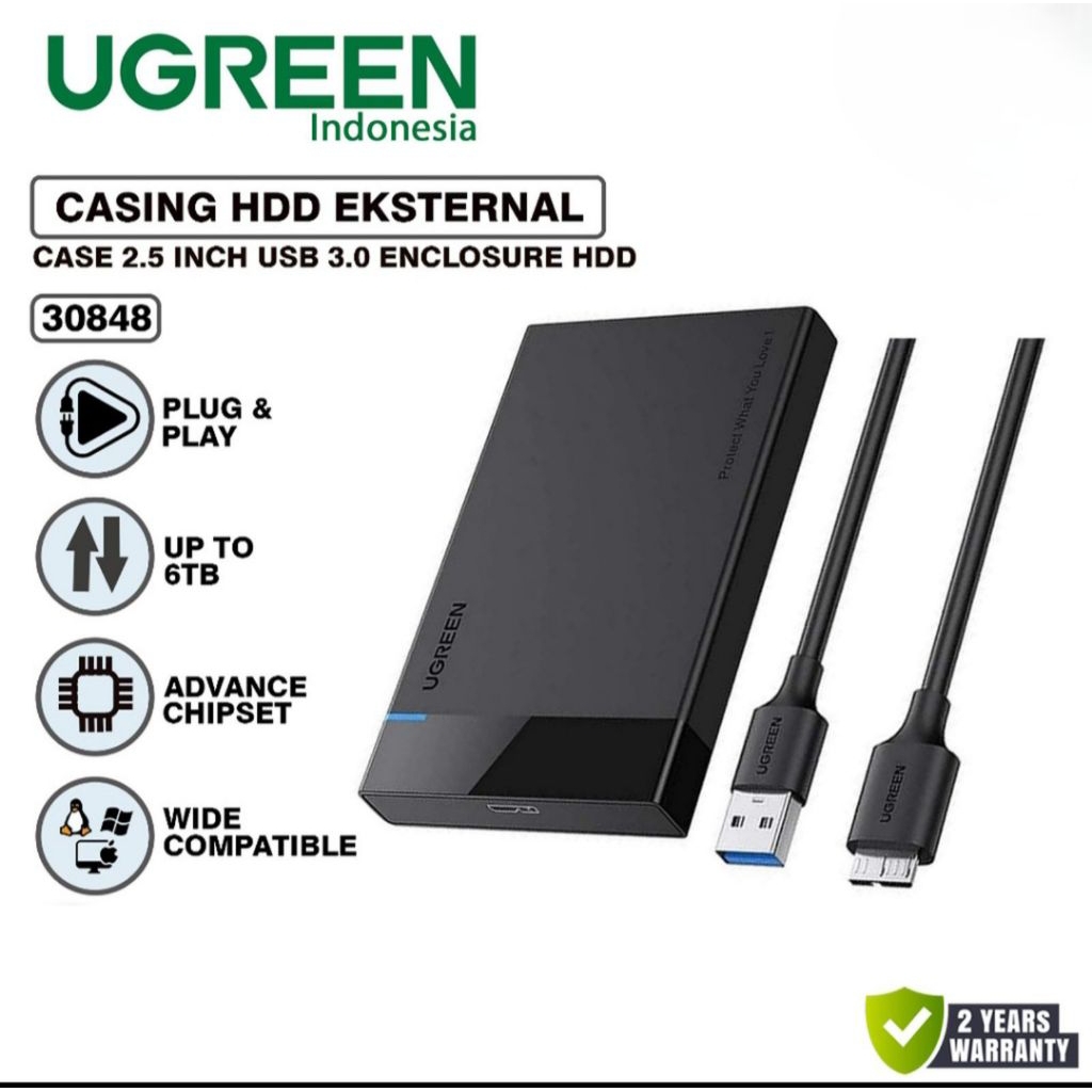 Jual UGREEN Casing Enclosure Hard Disk External 2,5