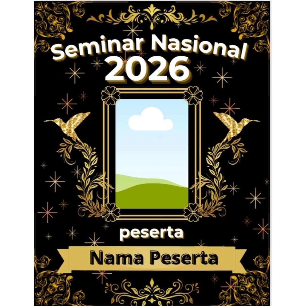 Jual Template|Canva|Cocard|Peserta|Panitia|Seminar|Nasional | Shopee ...