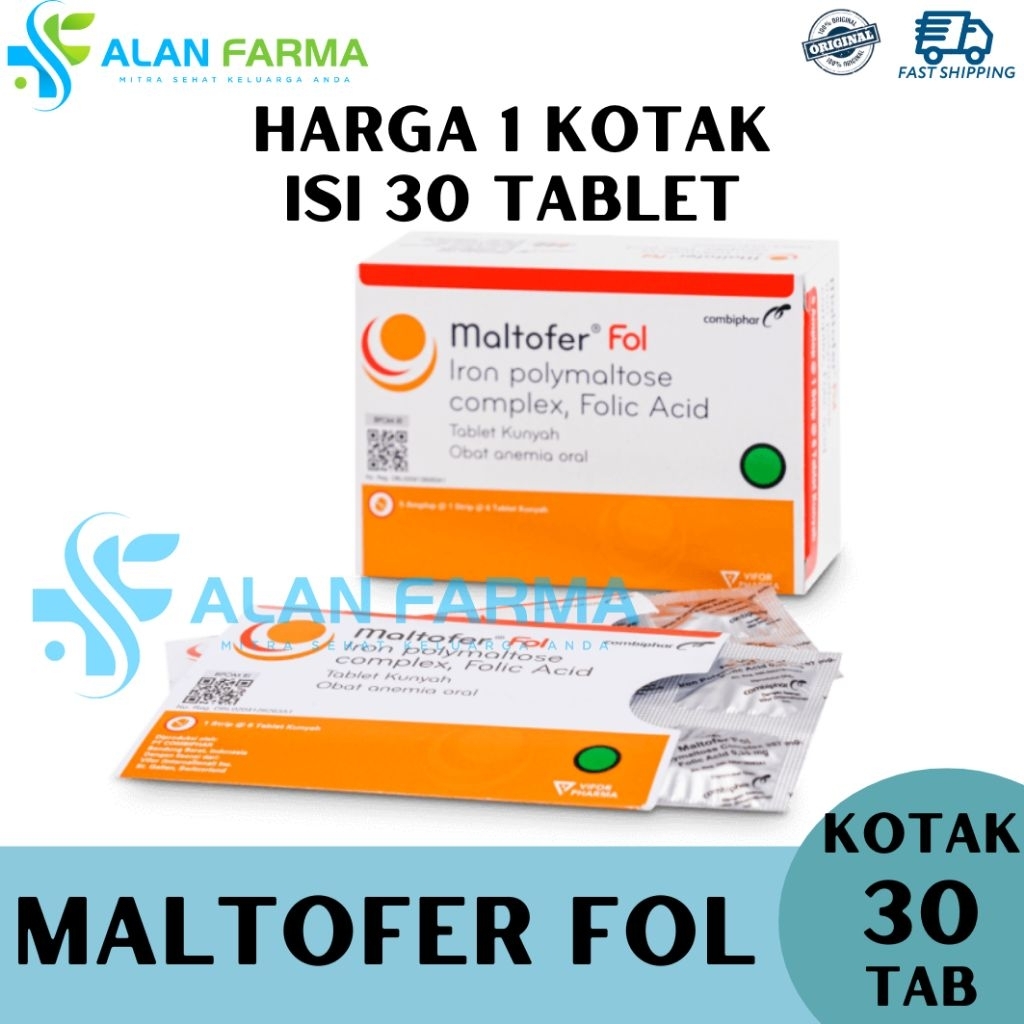 Jual Maltofer Fol 1 BOX ISI 30 TABLET | MALTOFER FOLAT | Shopee Indonesia