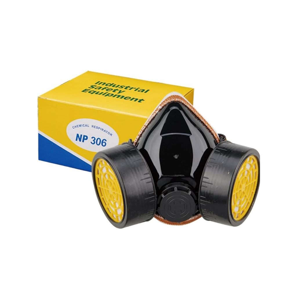 Jual NP306 Chemical Respirator Face Mask With Double Cartridge | Masker ...
