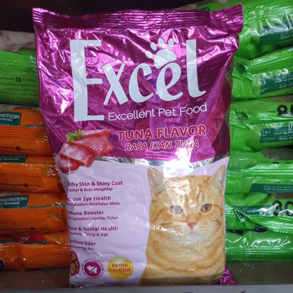 Jual EXCEL TUNA CHICKEN LENGKAP KITTEN DAN ADULT 500g | Shopee Indonesia