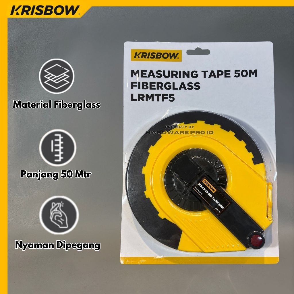 Jual Krisbow 50Mtr Meteran Fiberglass Measuring Tape Meteran 50M Lrmtf5 ...