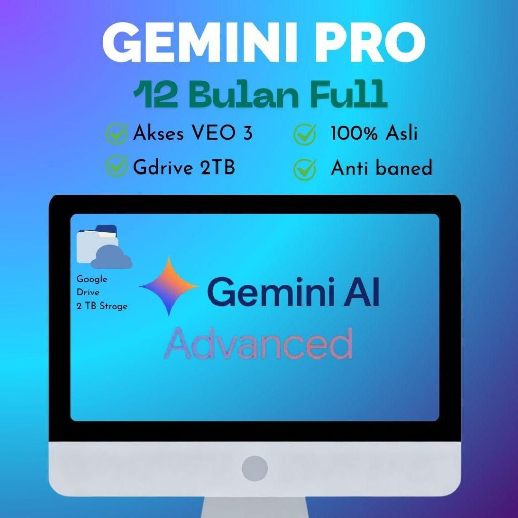 Jual Google Gemini AI Pro 1 Tahun AI Tercanggih Privat dan Bergaransi ...