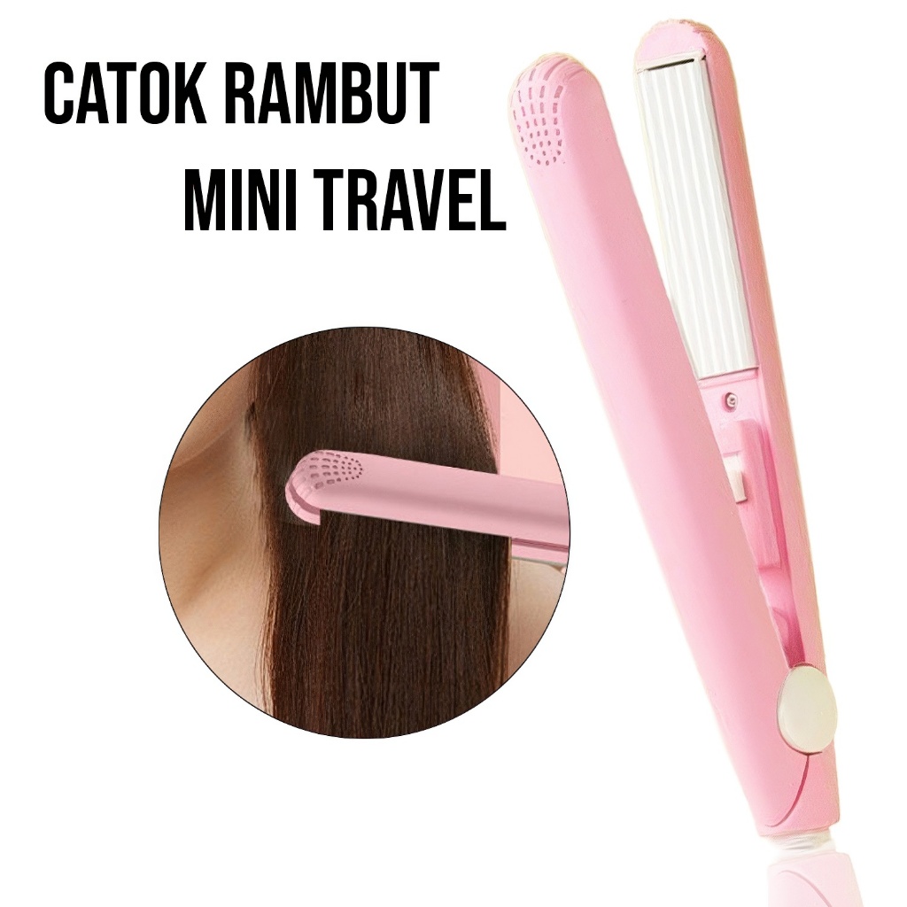 Jual Catok Rambut Mini Travel Portable Hair Straightener Praktis Ukuran ...