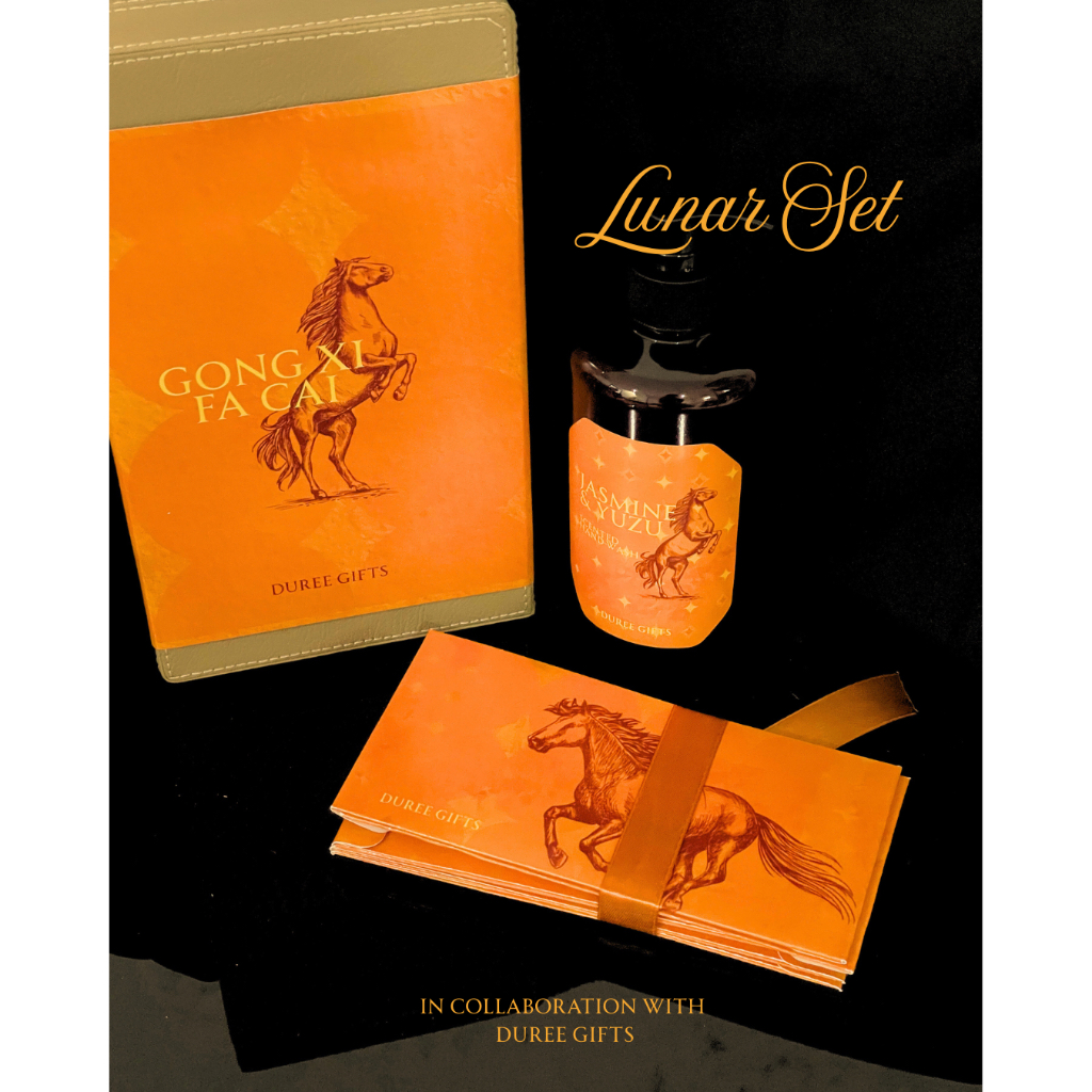 LUNAR SET CHINESE NEW YEAR LUNAR HAMPERS TEMAN MANDI X DUREE GIFTS | Scented Hand Wash Leather Tissue Box