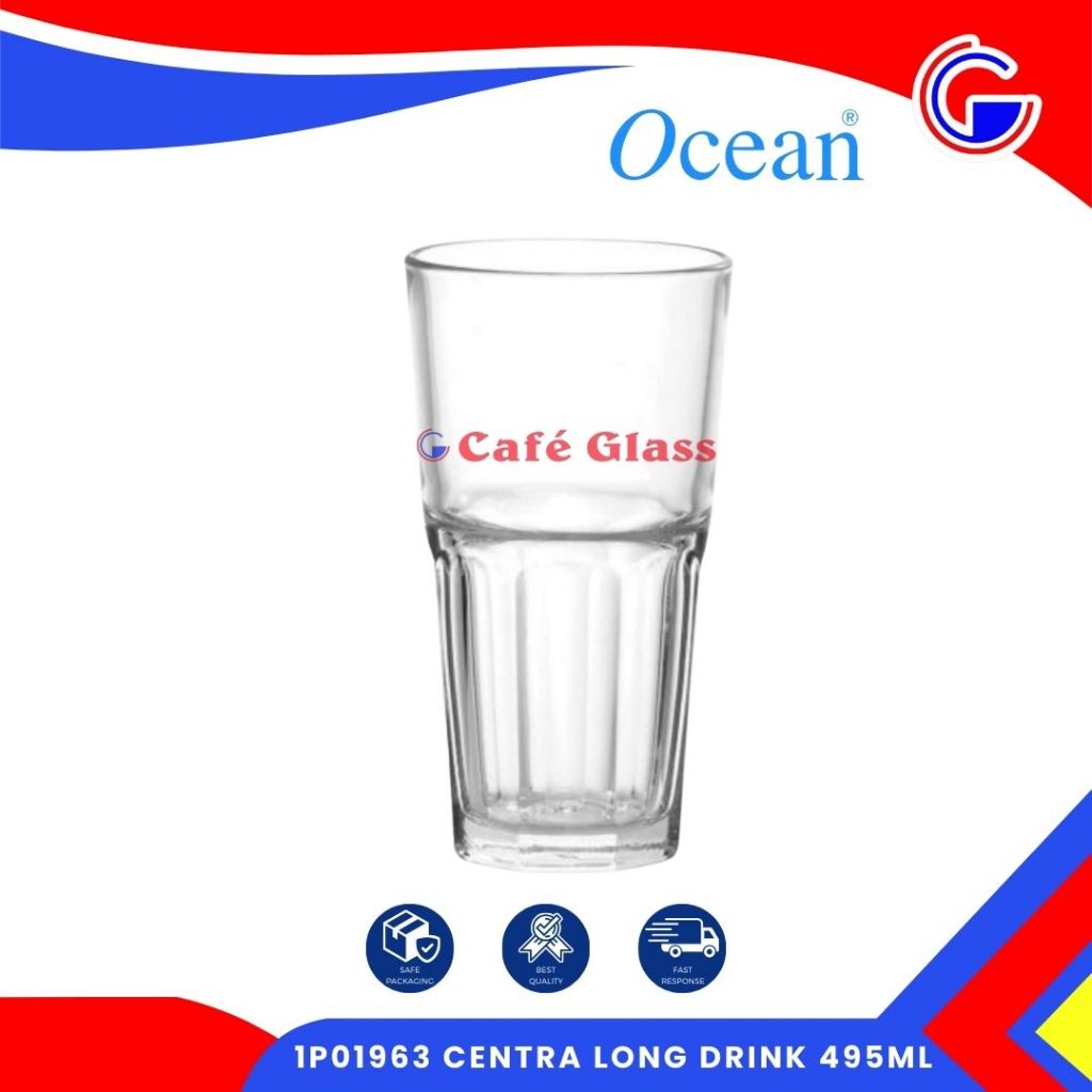 Gelas Tinggi Kaca Ocean / Gelas Centra Long Drink 495Ml / 1P01963 Bijian