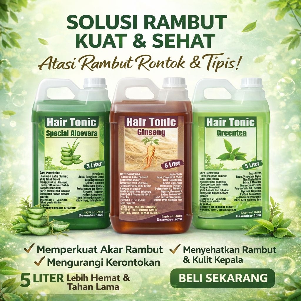Jual HAIR TONIC SALON 5 LITER / HAIR TONIC RAMBUT RONTOK / VITAMIN ...