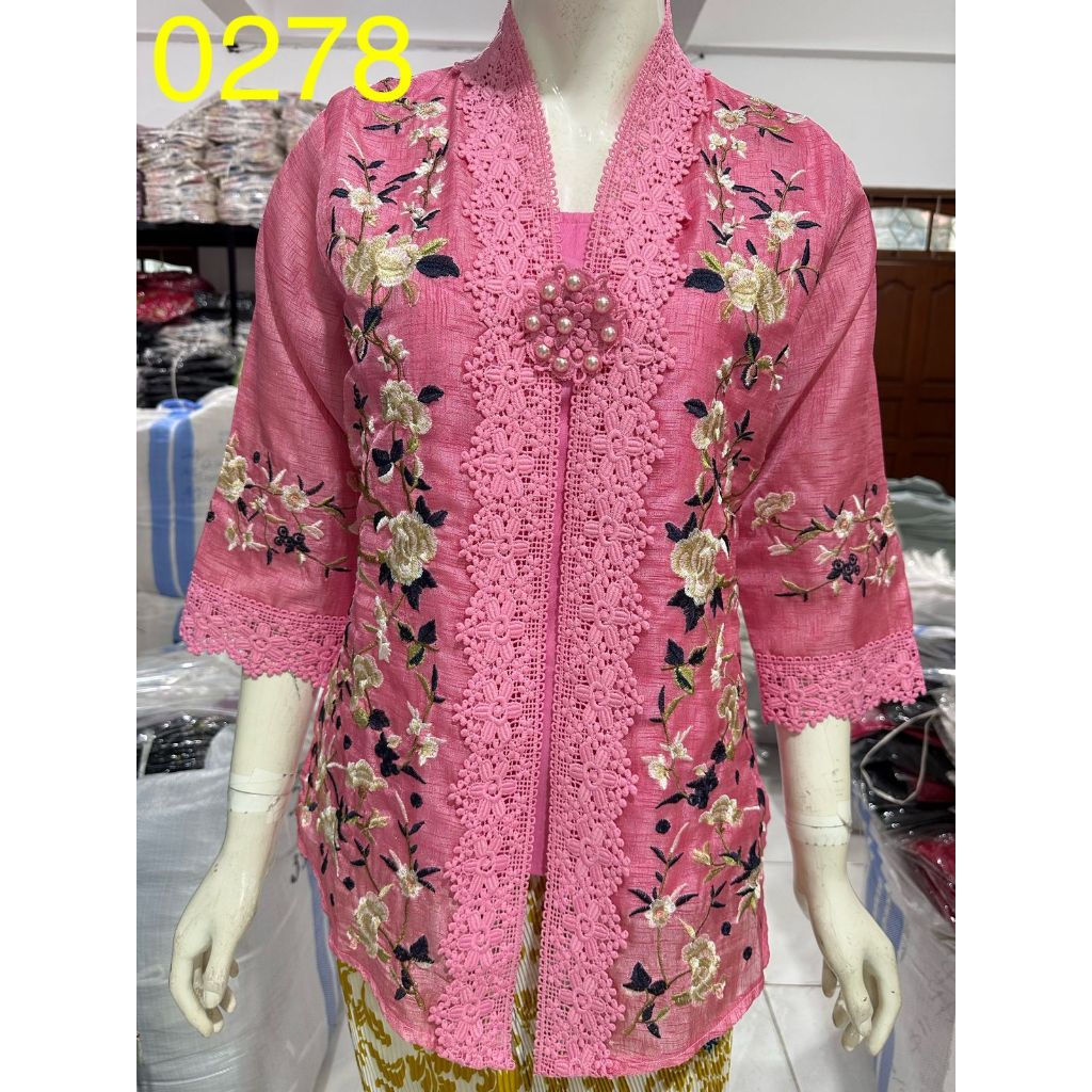 Jual 0168 kebaya rompi organdi alexuez premium brukat /kebaya encim ...