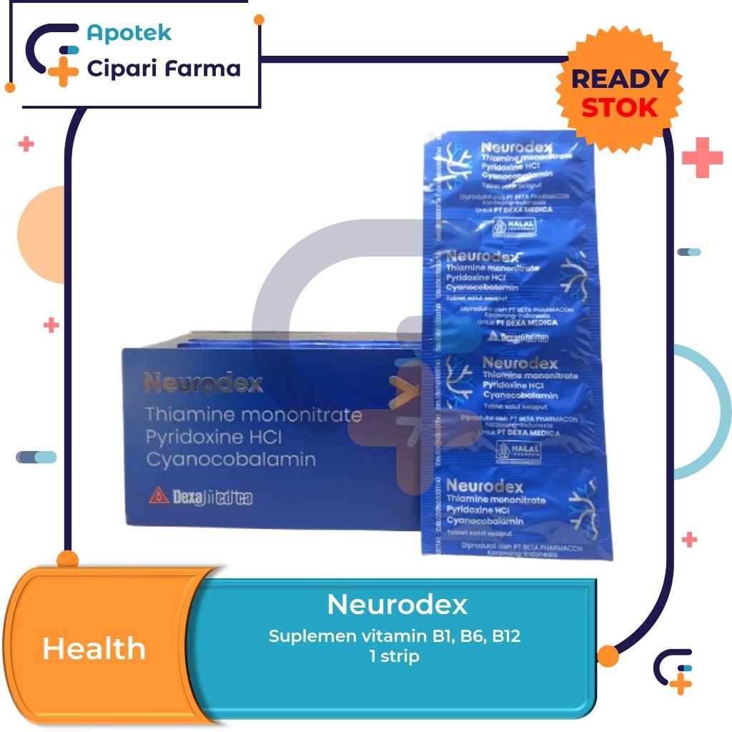 Neurodex Vitamin Saraf | B1 | B6 | B12 isi 10 Tablet