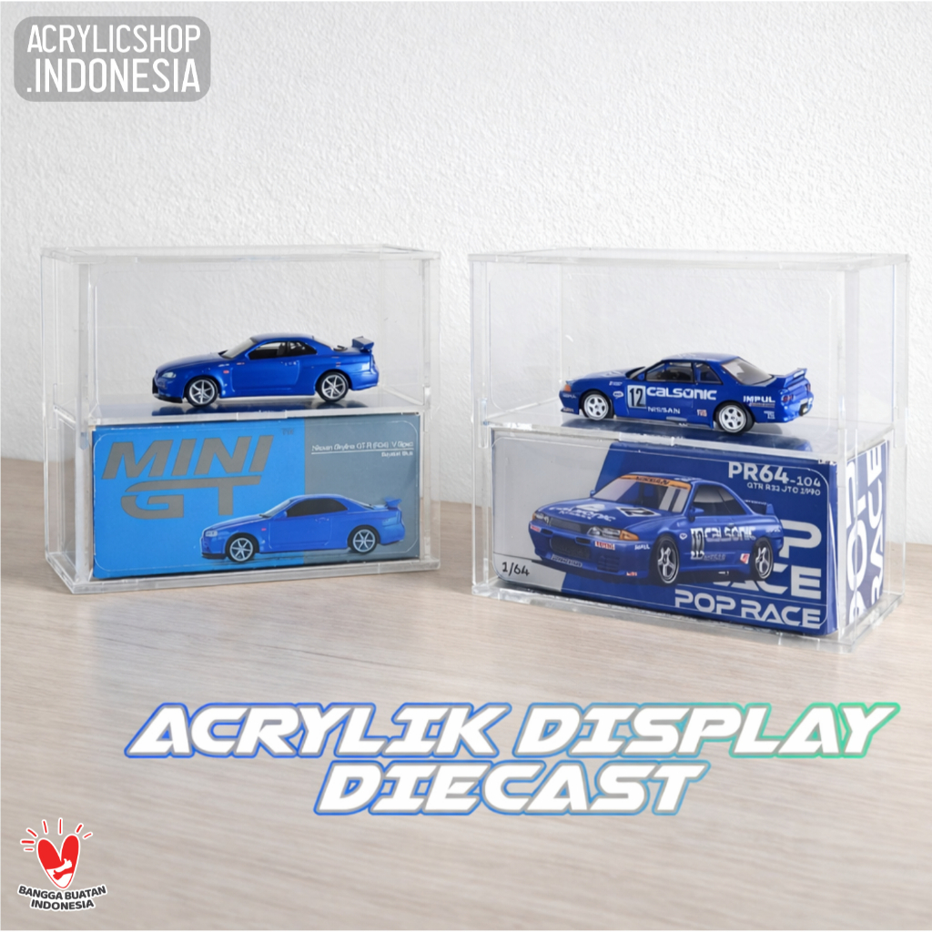 Jual Acrylik Display Diecast 2mm | Miniscale | skala 1:64 | Mini GT ...