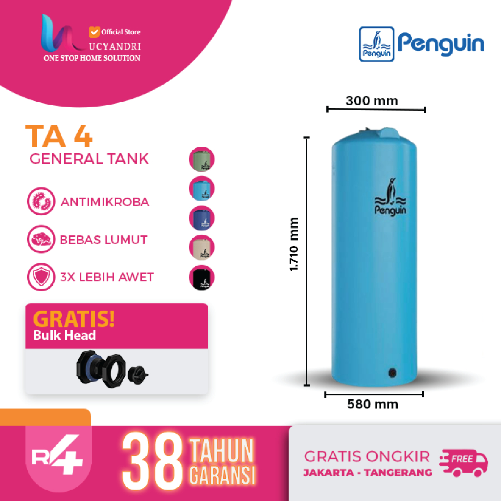 Jual Tangki Air Tandon Air Toren air Penguin TA 04 Ramping Slim Tall ...