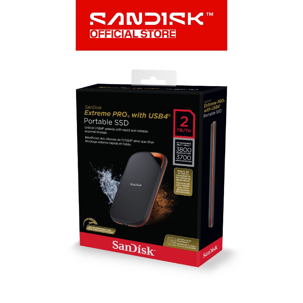 SANDISK Extreme PRO Portable with USB4 E82 2TB / 4TB  (Up to 3800MB/s) (5)